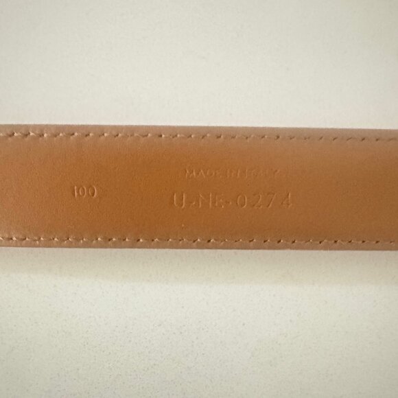 Celine Bronze Medium 25MM Triomphe Belt, Taurillon Leather, Sz 100 - Picture 4 of 5